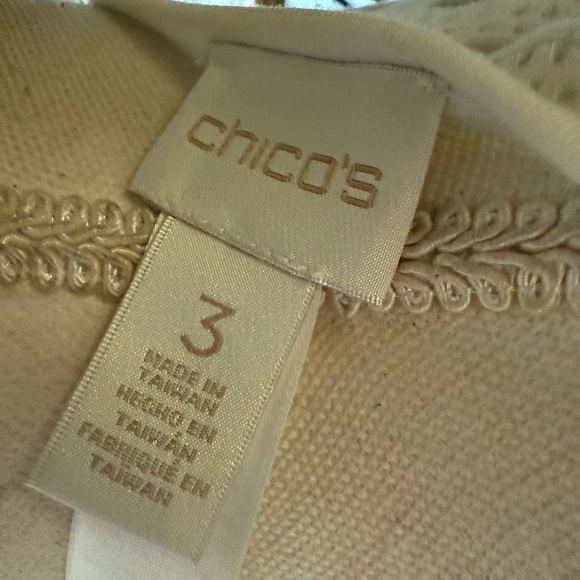 Chico’s ladies crochet top Chico size 3, US 13 extra-large and WOT white - Picture 8 of 9